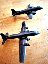 Douglas Aircraft 2 DC-4 Model Airplanes Plastic 6in Fuselage 7in Wingspan