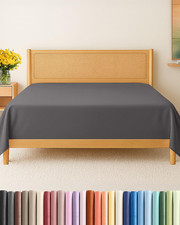 Full Size Flat Sheet - Hotel Quality Top Flat Bed Sheet Only - Ultra-Soft, Breat