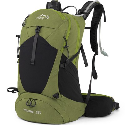 Hiking Backpack,35L Waterproof Hiking Daypack with 3L Water Bladder and Rain ...