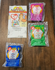 TY Teenie Beanie Babies Set of 3 McDonalds Happy Meal SEALED -NEW with bag