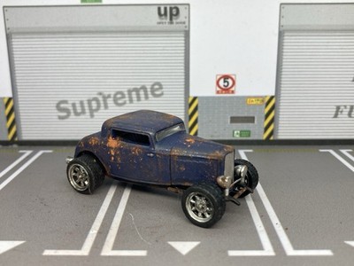 1932 Ford Coupe Hot Rod Rusty Weathered Custom 1/64 Diecast M2 Car