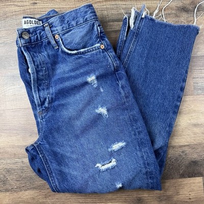 AGOLDE Feel Good Premium Jeans Women's 26 Straight Leg Blue