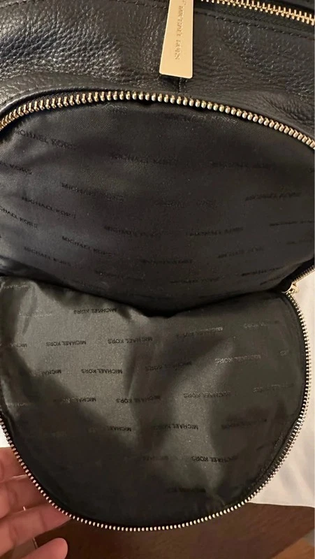 MICHAEL KORS RHEA ZIP MEDIUM BACKPACK BLACK LEATHER TRAVEL SCHOOL BAG - Bild 4 von 4