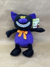 Toy Factory Halloween Black Cat Plush Stuffed Animal Toy 11  NWT