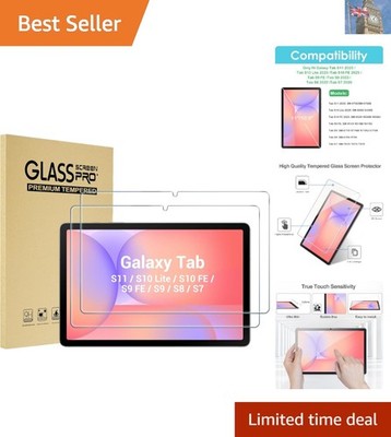2 Stück Hartglas Displayschutzfolie für Samsung Galaxy Tab 11 - 9H Härte