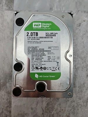 WD Green 2TB 3.5  SATA HDD - FOR PARTS / NOT WORKING