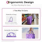 Byootique 20" Rolling Tote Bag Grocery Bag on Wheels Shopping Trolley DuskViolet — photo 5