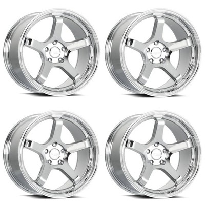 Set 4 18'' Katana Racing HR05 Chrome Wheels 18x8.5 5x112 35mm Hiro Spec Rims