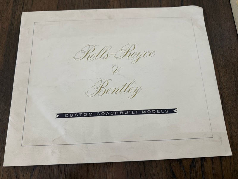 1965 Rolls Royce Custom Coachbuilt Auto Brochure Original Antique Vintage
