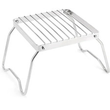 Outdoor Stainless Steel Stove Holder Camping Portable Folding Mini Barbecue Rack