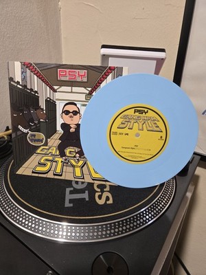 PSY GANGNAM Style 7 Inch Vinyl Record Light Blue Vinyl New Sealed
