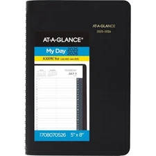 AT-A-GLANCE Planner 2025-2026 Academic Daily Appointment Book 5" x 8" 7080705