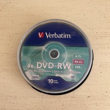 9 Verbatim Rohlinge DVD-RW 4,7GB 120 Minuten 4x wiederbeschreibbare Discs Einzelhandel 43552