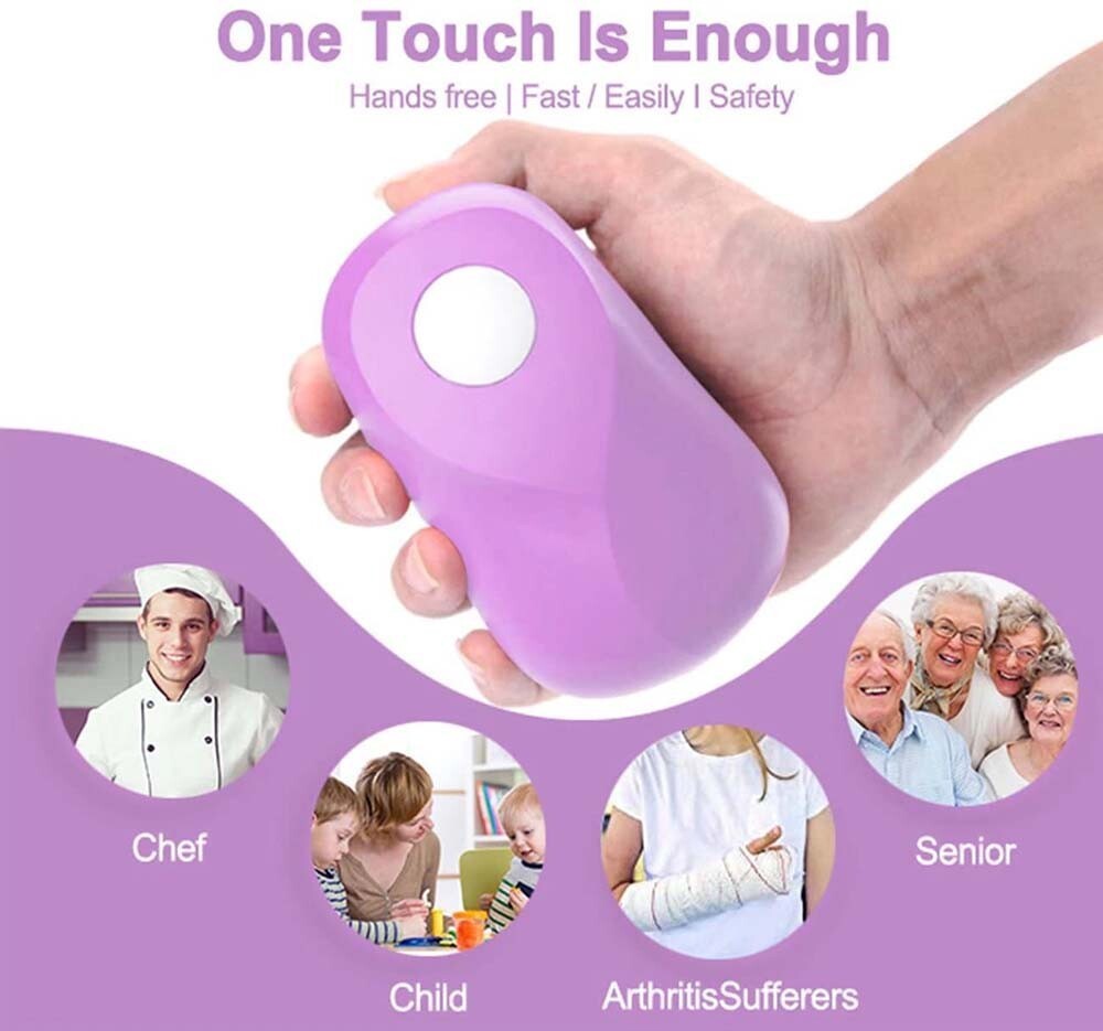 Kratax One Touch Electric Can Opener, Auto Stop by Smart Sensor, No Sharp Edge