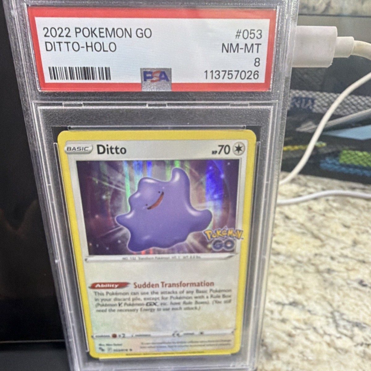 pokemon go ditto card 2022 Pokémon Go Bidoof-Reverse Foil [Ditto] PSA 10 – PokePower main image 0