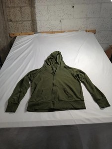 Time and Tru Kids Small Olive Green Full Zip Hoodie Cotton Blend Pullover