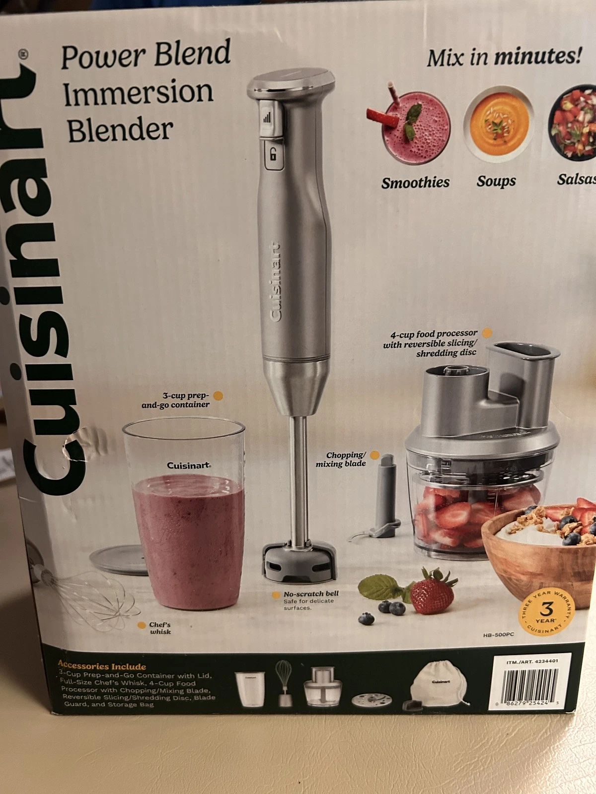 Cuisinart HB-500PC Power Blend Immersion Hand Blender Bundle Open Box
Opens in a new window or tab