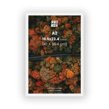 WHITE A2 Frame Display with Mat for Posters and Pictures 16.5 x 23.4 inches -...