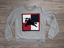 Burberry Equestrian Knight Embroidered Logo Sweatshirt Men s Size M Designer