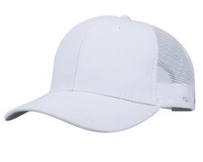 Gelante Mesh Trucker Baseball Cap Snapback Hat Structured Front Panel White