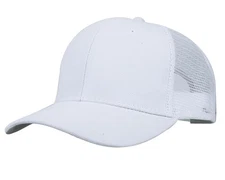 Gelante Mesh Trucker Baseball Cap Snapback Hat Structured Front Panel White