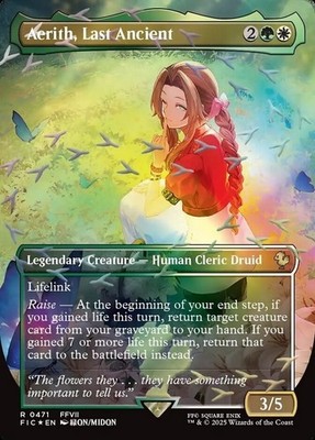 Aerith, Last Ancient (Borderless) (Chocobo Foil) Final Fantasy Playtest Card