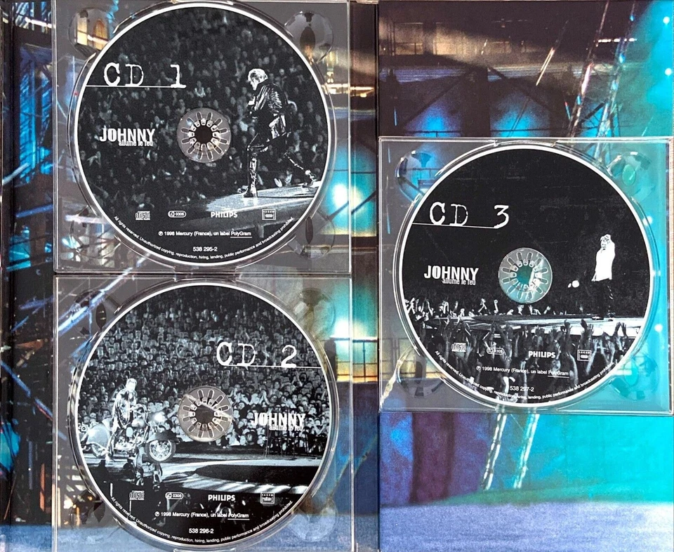 JOHNNY HALLYDAY - 3 CD STADE DE FRANCE 98 RARE collector numéroté - Photo 4/4