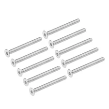 M6x60mm Flat Head Machine Screws Inner Hex Screw 304 Stainless Steel Bolts 10Pcs