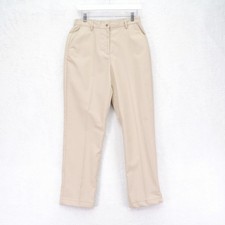 Land's End Women's Cotton Polyester Chino Pants Tan -6 29 / 29.5- High Rise