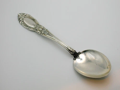 FANCY TOWLE STERLING SILVER TEA SPOON - NO MONO - 6" LONG - BEST OFFER