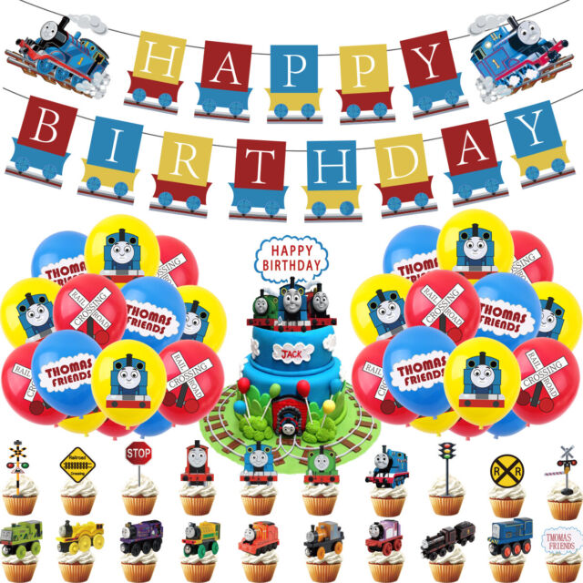Thomas & Friends Birthday Party Table Deco Set Latex Balloon Birthday Banner