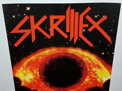 SKRILLEX CONCERT POSTER ASAP FERG SCREEN PRINT EDM SPACE Electro