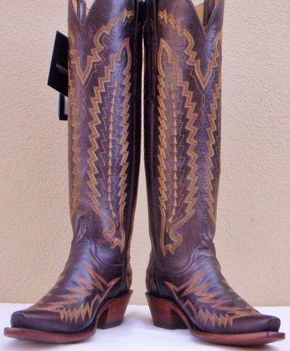 Lucchese, Brown Vero Goat Pricilla Tall Boot, Style# GY4580, Size (7 B) - Picture 4 of 8
