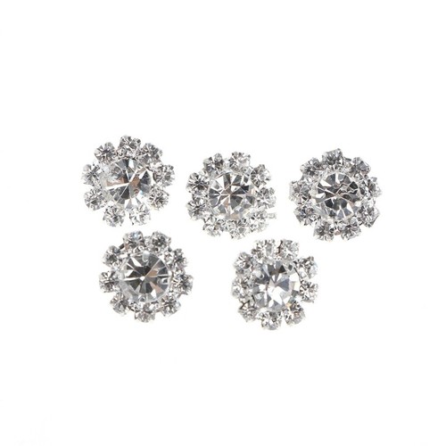 5Pcs 12mm Round for Rhinestone Shank Button Sewing Craft Embellishment DIY - Picture 7 of 7