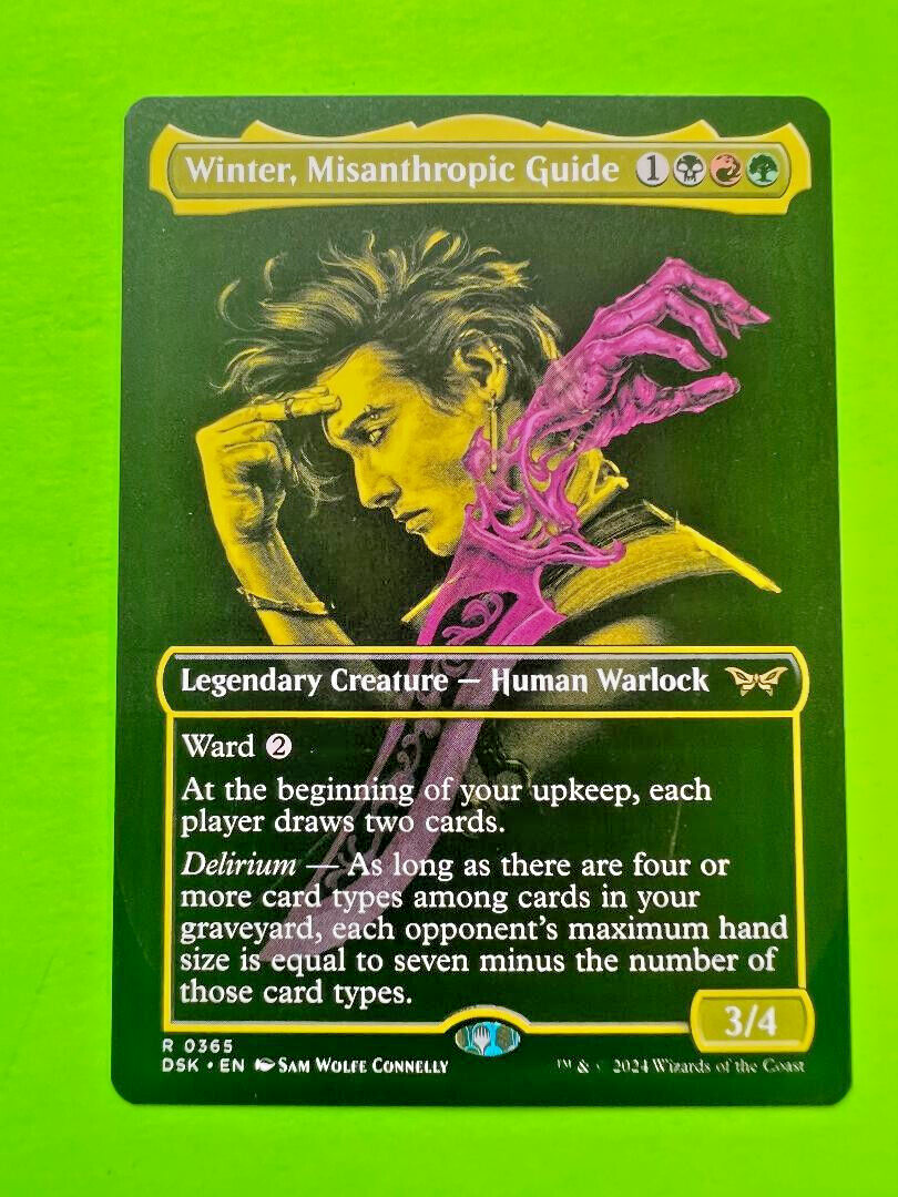 MTG - Duskmourn House of Horror - Winter, Misanthropic Guide - Borderless | eBay MTG - Duskmourn House of Horror - Winter, Misanthropic Guide - Borderless | eBay