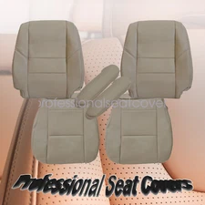Fits 2000-2007 Toyota Sequoia Driver Passenger Bottom Top Leather Seat Cover Tan