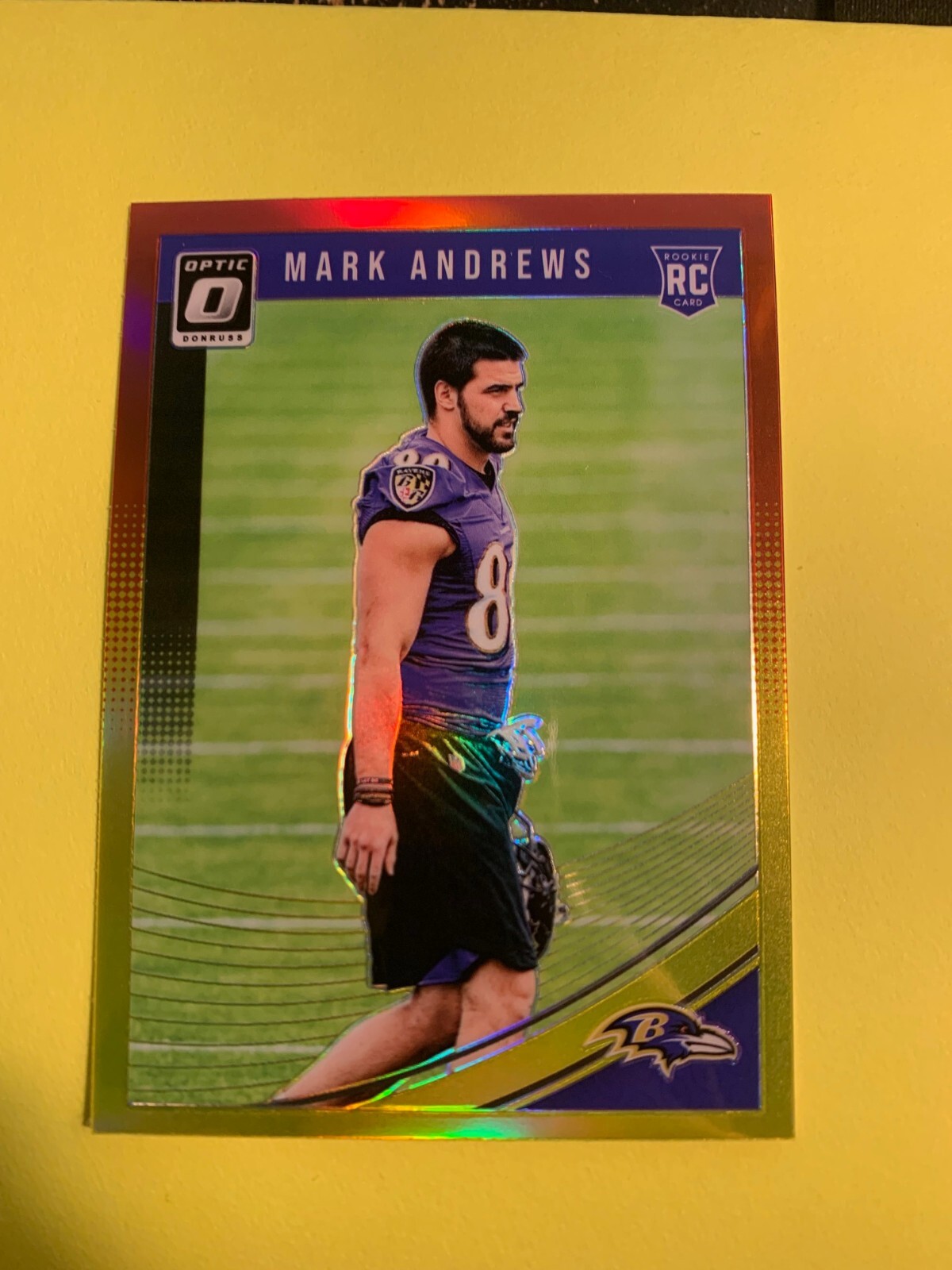 2018 PANINI OPTIC RED YELLOW MARK ANDREWS ROOKIE CARD ~ #121