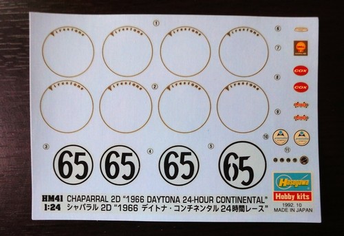 Hasegawa 1/24 CHAPARRAL 2D '66 Daytona 24 ore continentale così cool! - Foto 11 di 12