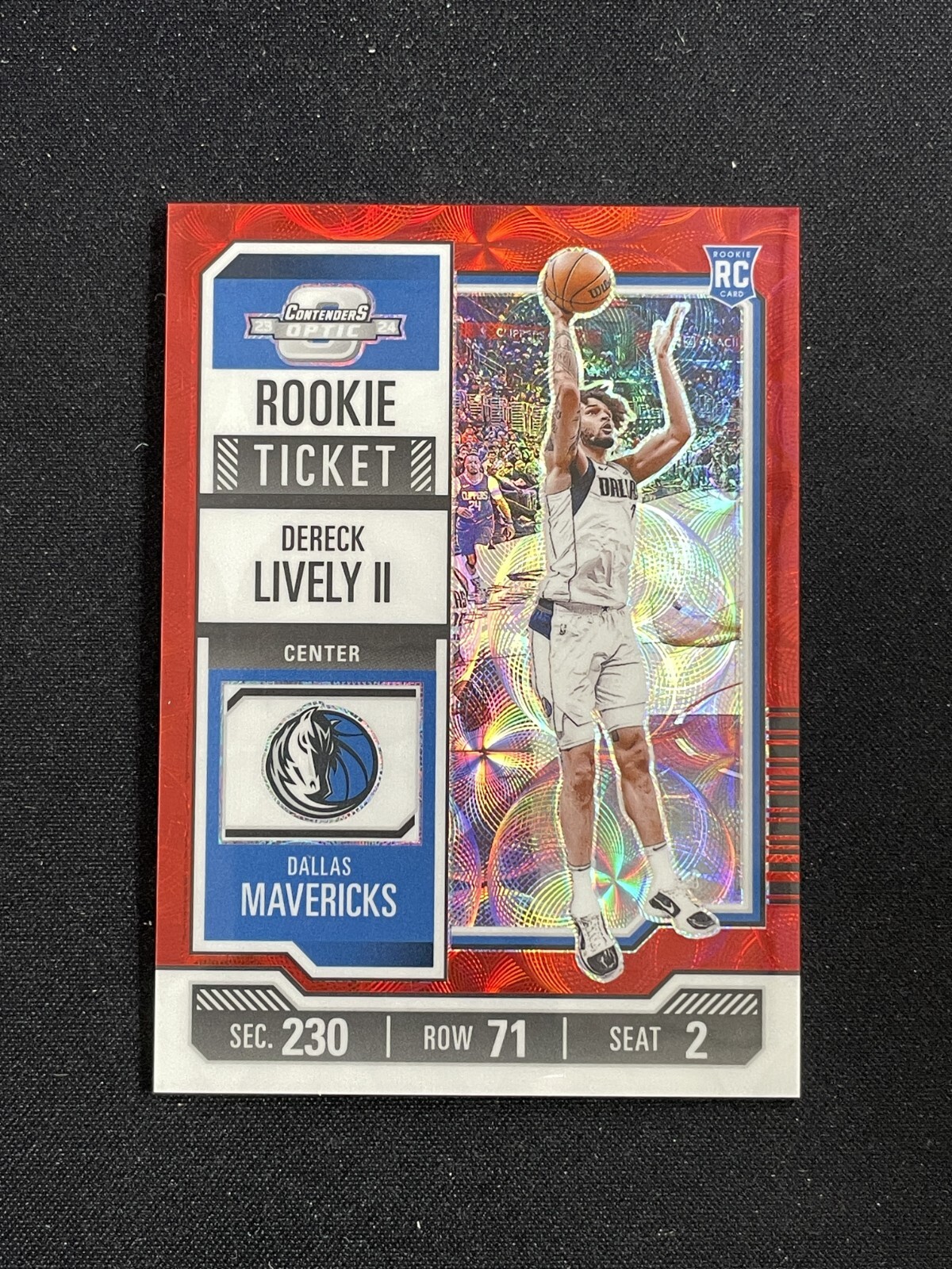 Dereck Lively II 2023-24 Panini Contenders Optic International Red #7