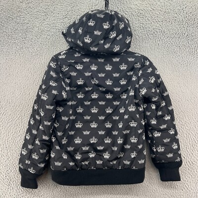 Dolce Gabbana Jacket Girls 7/8 Black White Full Zip Outdoor Hoodie