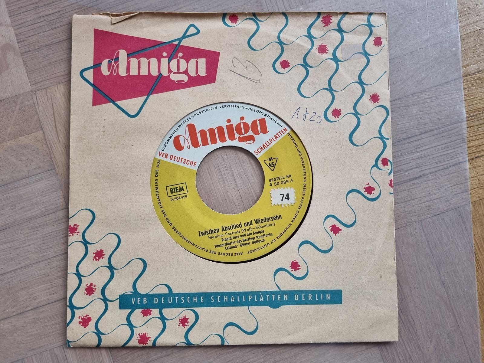 7"" Single Erhard Juza - Zwischen Abschied und Wiedersehn Vinyl Amiga