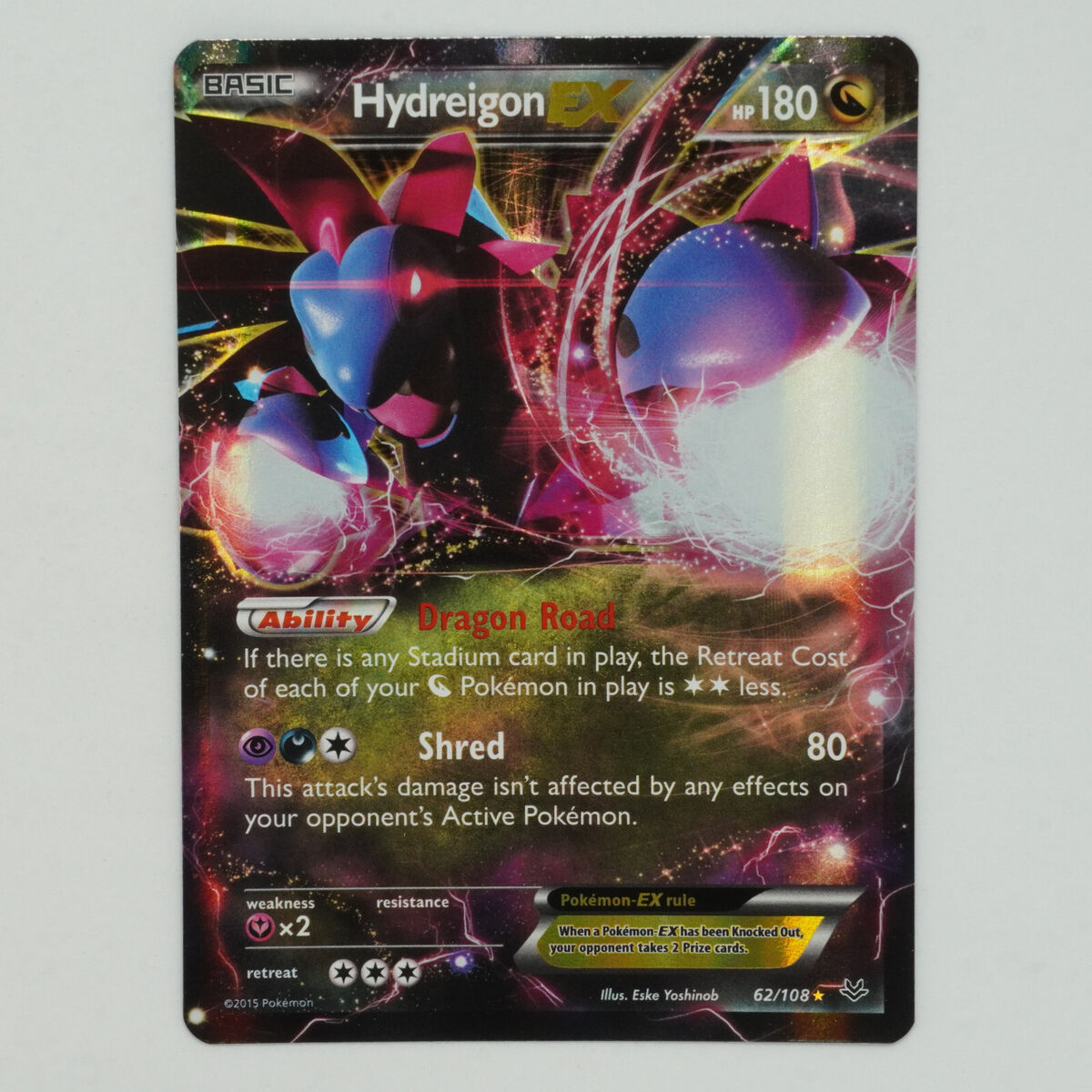 Hydreigon EX 62/108 Half Art Ultra Rare XY Roaring Skies Hydreigon EX 62/108 Half Art Ultra Rare XY Roaring Skies
