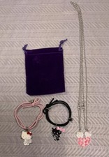 HELLO KITTY Best Friends Matching Necklace  Magnetic Bracelet - Besties Jewelry