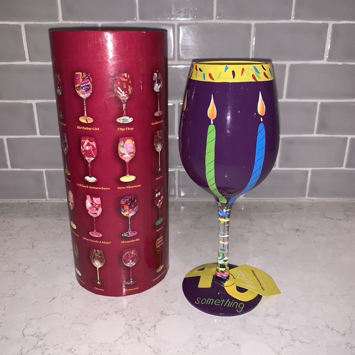 happy birthday with wine glasses Eloquent Happy Birthday Gift Set 2 Glass Gift Set / Champagne / Yes (+$20)