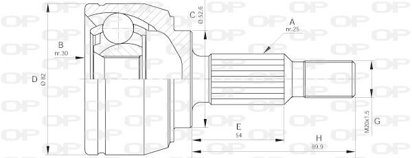 Joint de cardan Renault Scénic II 1.5 dCi avec soufflet renforcé anti-fuite