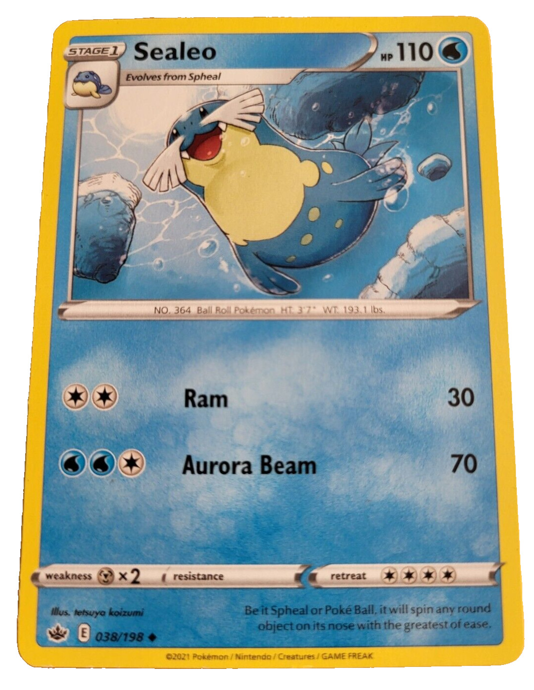 Sealeo Pokemon Trading Card TCG 038/198 (F9