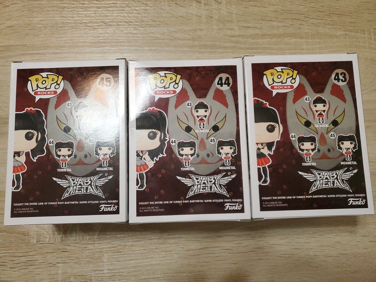 Funko POP! Rocks, BabyMetal Full Set w/ Moametal, Yuimetal & Su 
