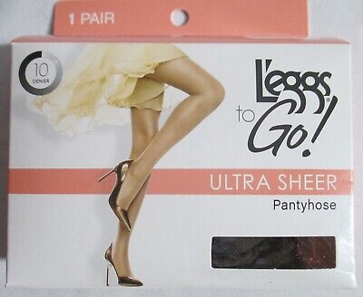 Leggs To Go! Ultra Sheer Pantyhose - Medium - Coffee - Sheer Toe 