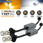 2X For Honda Accord 1998-2015 1157 White Amber Switchback LED Turn Signal Lights