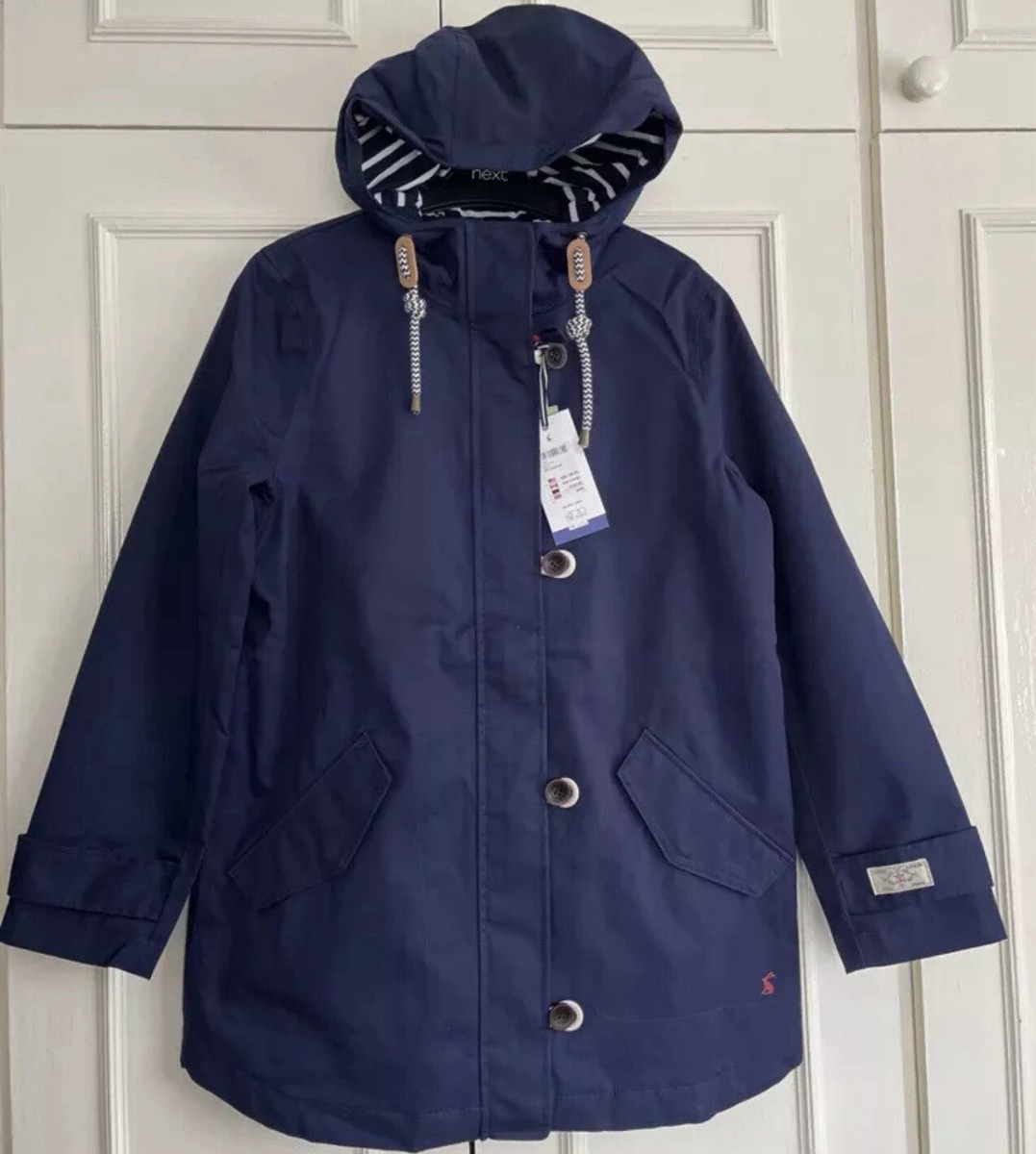 Joules Women's Coast Waterproof Jacket Size 10- Navy for sale